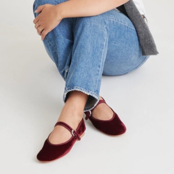 NWOT Dolce Vita Roslyn Velvet Ballet Flats - Picture 6 of 14